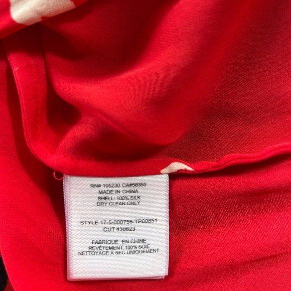 Joie Red Silk Blouse (Size Medium) - Picture 6 of 6